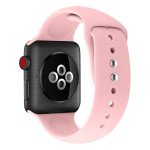 Wholesale Pro Soft Silicone Sport Strap Wristband with Case Replacement for Apple Watch Series 8/7/6/5/4/3/2/1/SE - 41MM/40MM/38MM (Pink)